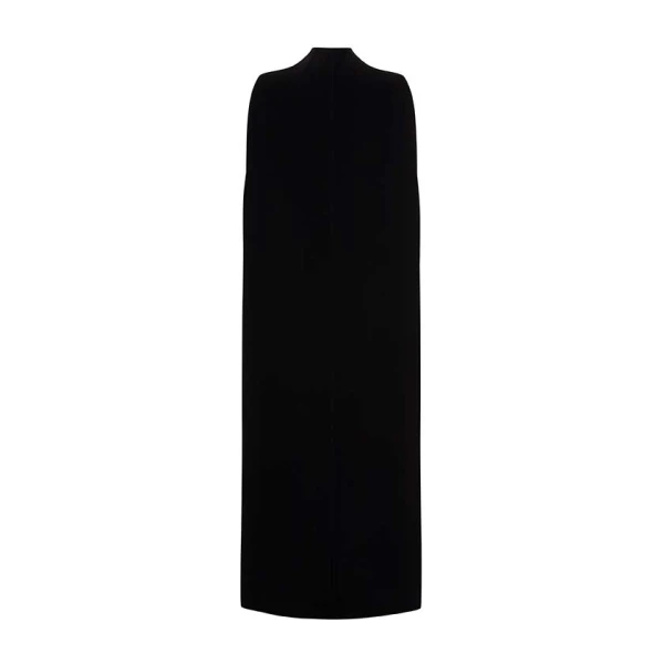 Marmar Halim Side Open Crepe Cape Dresses