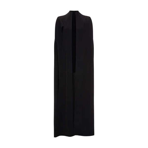 Marmar Halim Side Open Crepe Cape Dresses