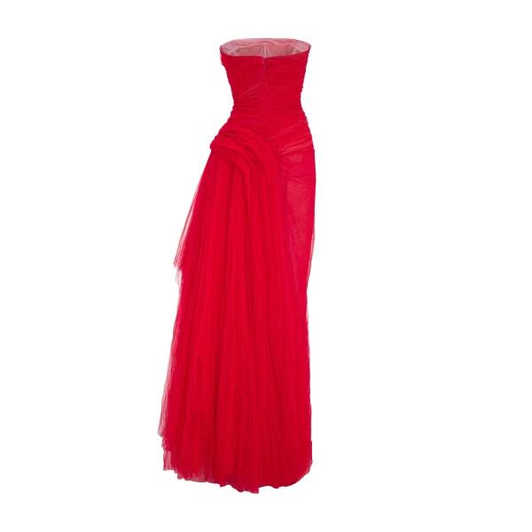 Marmar Halim Side Tail Pleated Tulle Gown Gowns