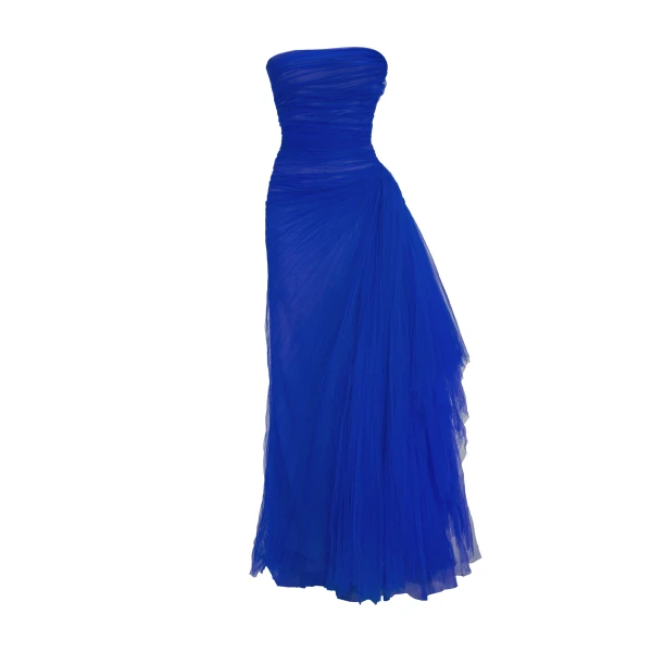 Marmar Halim Side Tail Pleated Tulle Gown Gowns