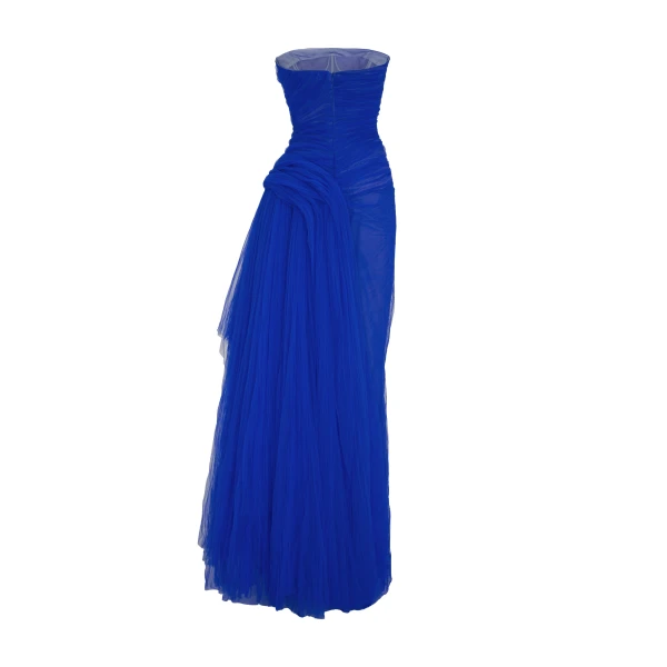 Marmar Halim Side Tail Pleated Tulle Gown Gowns