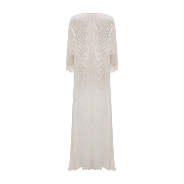 Marmar Halim Silk Roseya Hand Pleated Kaftan Dresses
