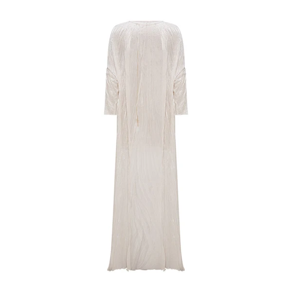 Marmar Halim Silk Roseya Hand Pleated Kaftan Dresses