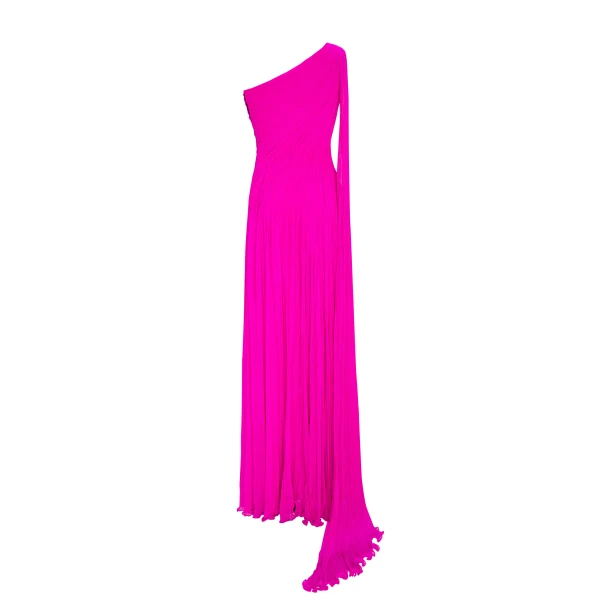 Marmar Halim Single-Shoulder Pleated Sash Dress Dresses