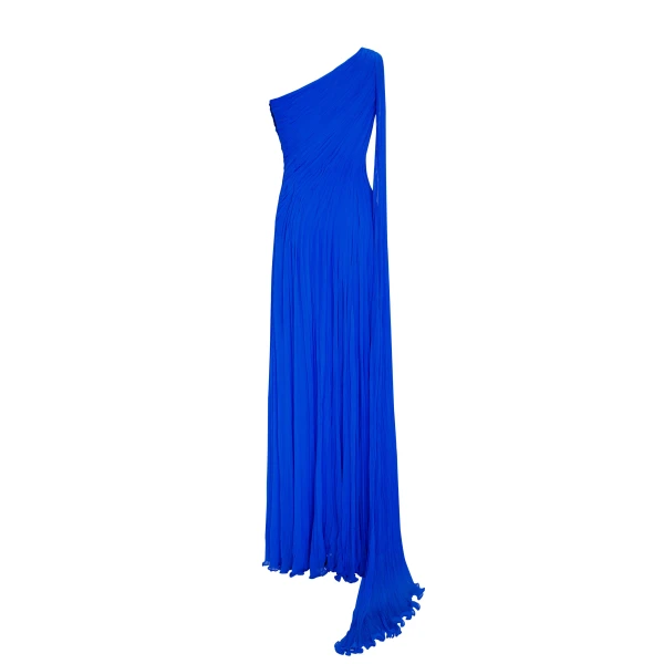 Marmar Halim Single-Shoulder Pleated Sash Dress Dresses