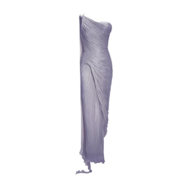 Marmar Halim Single-Shoulder Sash Silk Gown Gowns