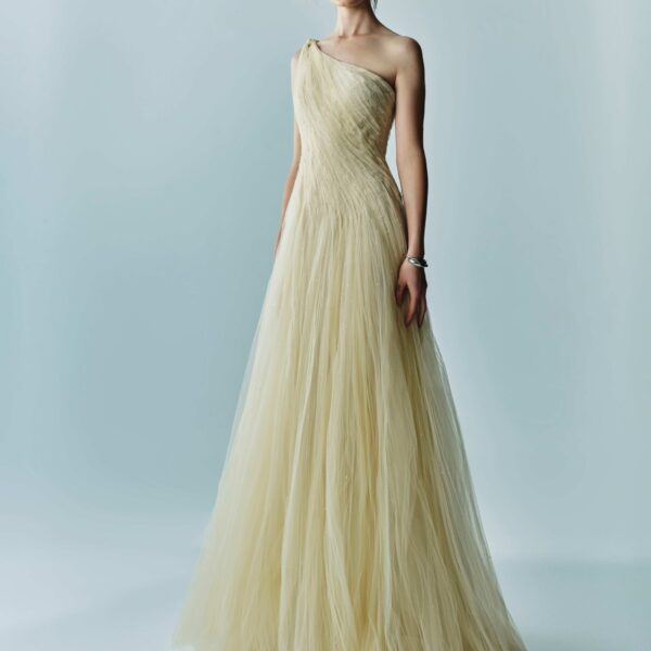 Marmar Halim Single-Shoulder Silk Tulle Gown Gowns