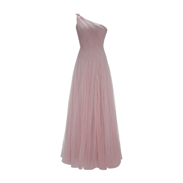 Marmar Halim Single-Shoulder Silk Tulle Gown Gowns