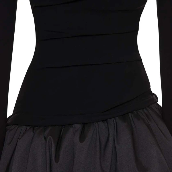 Marmar Halim Sleeved Off-Shoulder Crepe And Taffeta Gown Gowns