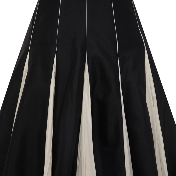 Marmar Halim Strapless A-Line Taffeta Dress With Piping Pleated Detail Dresses