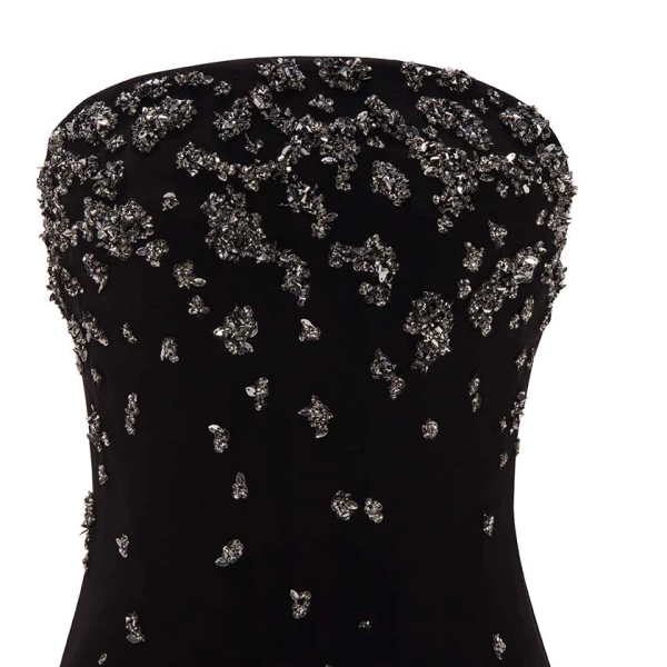 Marmar Halim Strapless Crepe Gown With Front Embroidery Gowns