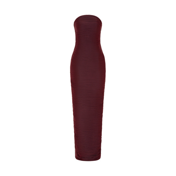 Marmar Halim Strapless Pleated Straight Gown Gowns