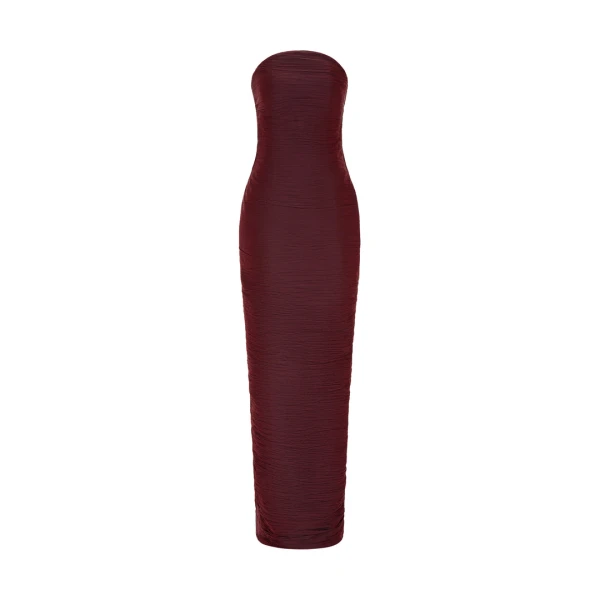 Marmar Halim Strapless Pleated Straight Gown Gowns