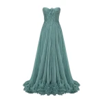 Marmar Halim Strapless Silk Chiffon With Embroidered Detail Bust Dress Dresses