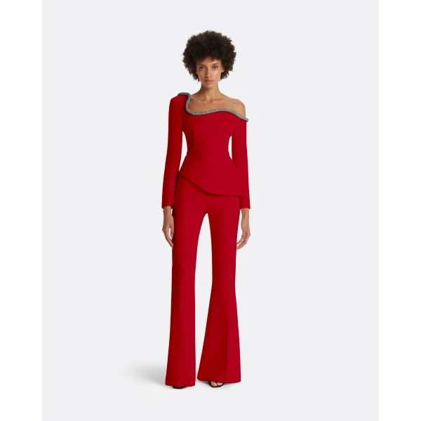 Safiyaa Aime Crimson Top, view 2