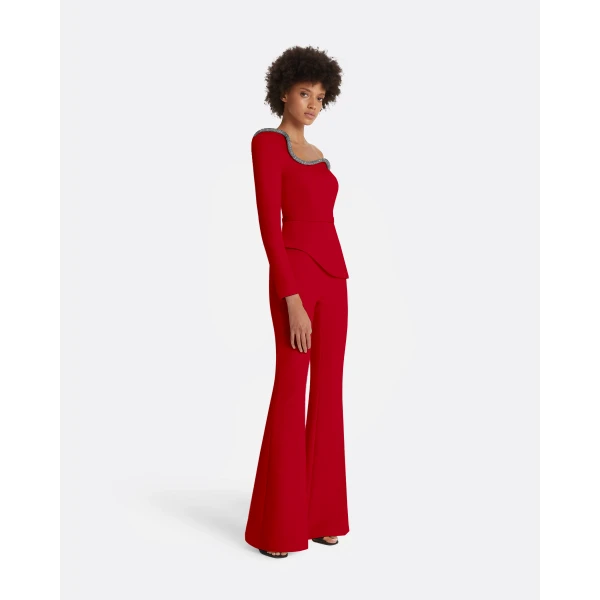 Safiyaa Aime Crimson Top, view 5