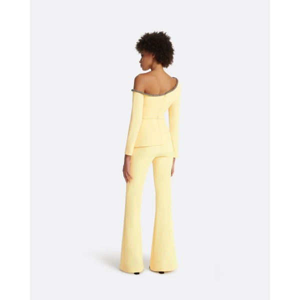 Safiyaa Aime Pale Yellow Top, view 3