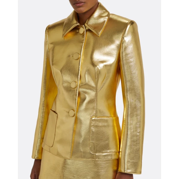 Safiyaa Alfie Jacket in Gold, view 5