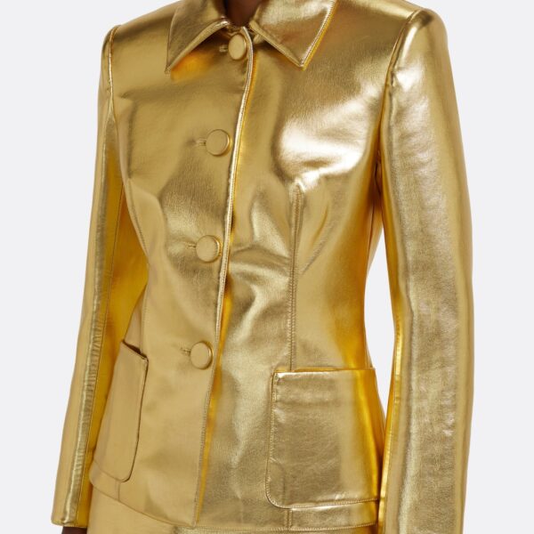 Alfie Jacket in Gold - Image 5