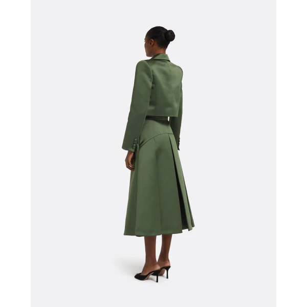 Safiyaa Archie Skirt in Moss Green, view 3
