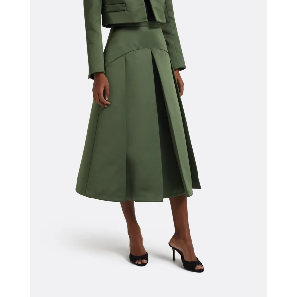 Safiyaa Archie Skirt in Moss Green, view 4