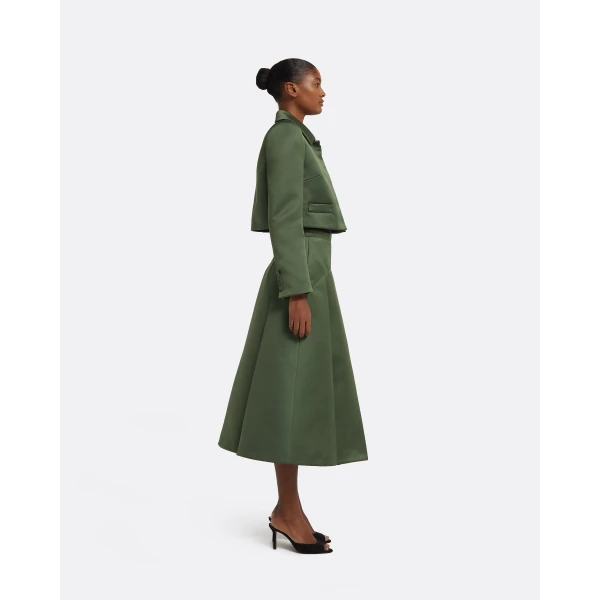 Safiyaa Archie Skirt in Moss Green, view 5
