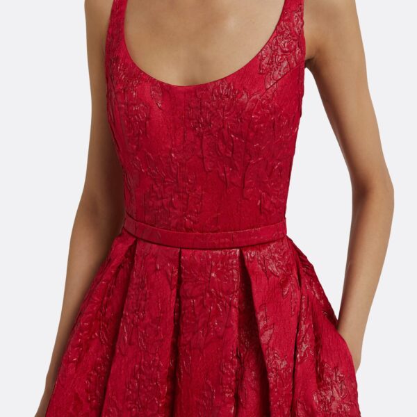 Asher Midi Dress in Crimson - Image 4