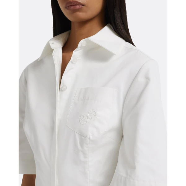 Safiyaa Aster Midi Dress in Ivory, view 4