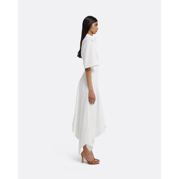 Safiyaa Aster Midi Dress in Ivory, view 5