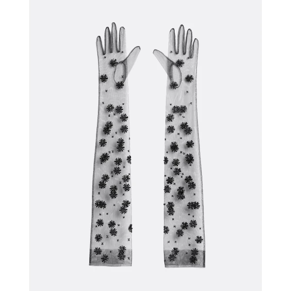 Safiyaa Astin Gloves in Black with Black, view 2