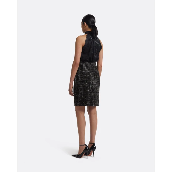 Safiyaa Ayaka Skirt in Black & Gold, view 3