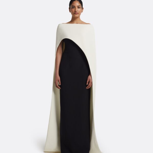 Azrael Long Dress & Maddox Harness in Ivory & Black - Image 2