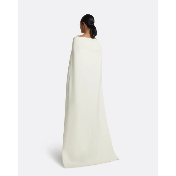 Safiyaa Azrael Long Dress & Maddox Harness in Ivory & Black, view 3