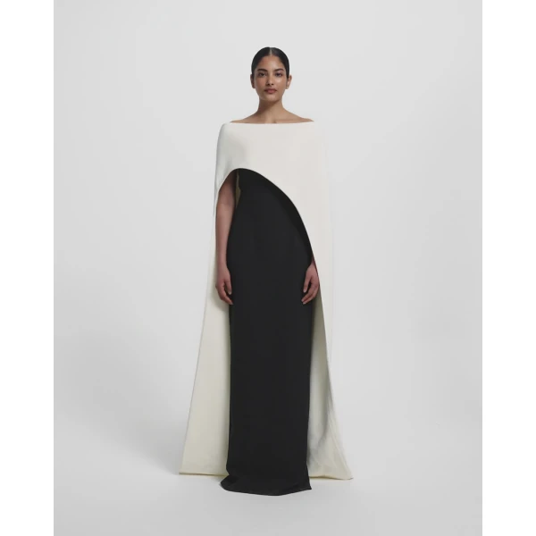 Azrael Long Dress & Maddox Harness in Ivory & Black - Image 6