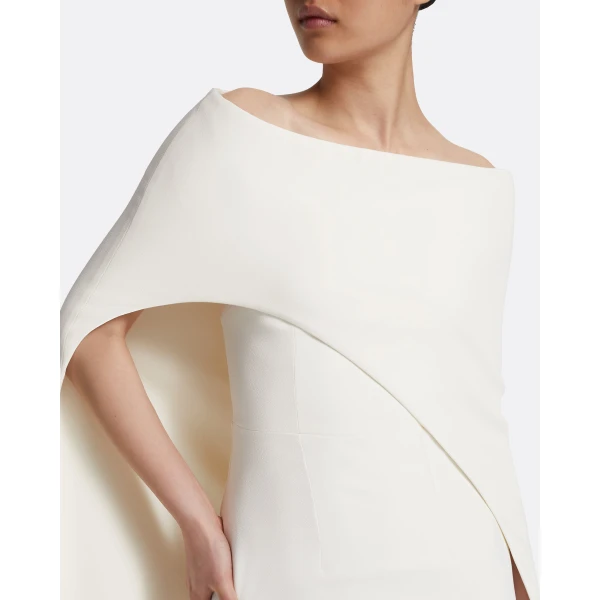 Safiyaa Azrael Long Dress & Maddox Harness in Ivory, view 4