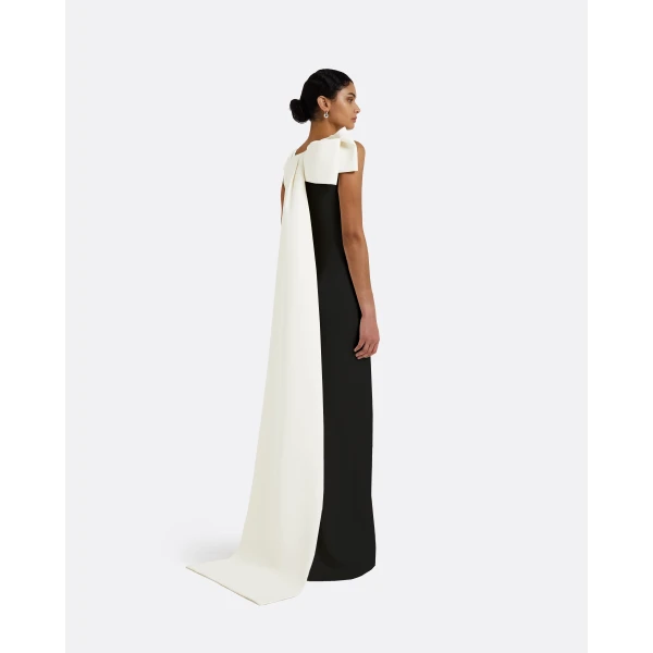 Safiyaa Celestia Black Long Dress, view 2