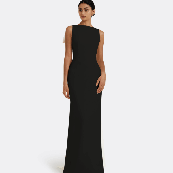 Celestia Black Long Dress - Image 3