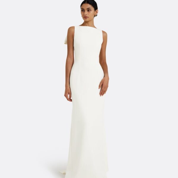 Celestia White Long Dress - Image 2