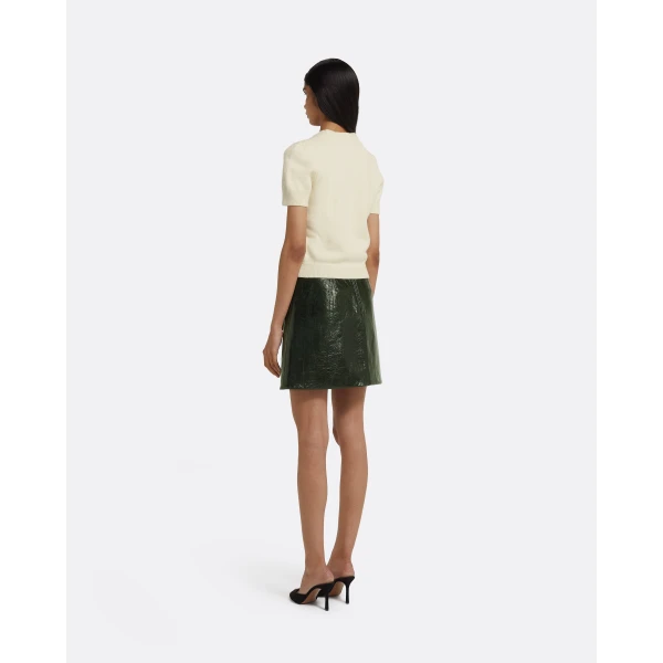 Safiyaa Dallas Skirt in Collard Green, view 3