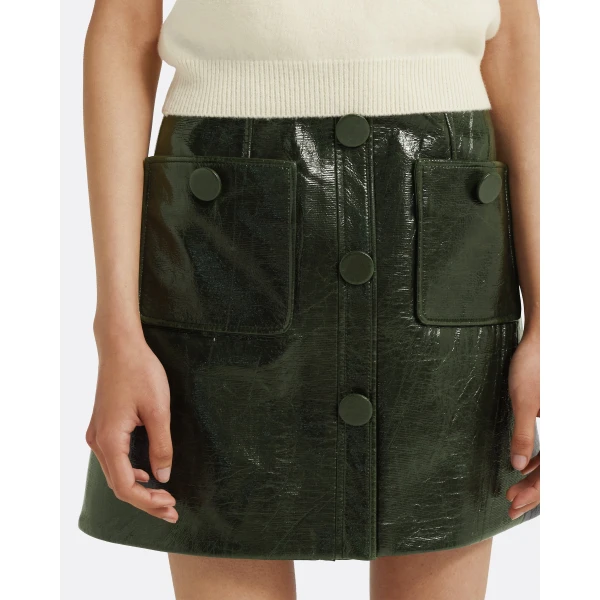 Safiyaa Dallas Skirt in Collard Green, view 4