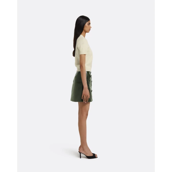 Safiyaa Dallas Skirt in Collard Green, view 5