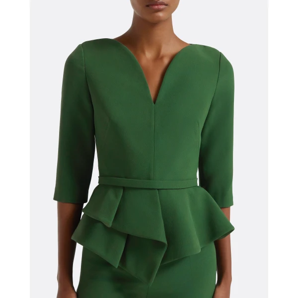 Safiyaa Dion Top in Moss Green, view 4