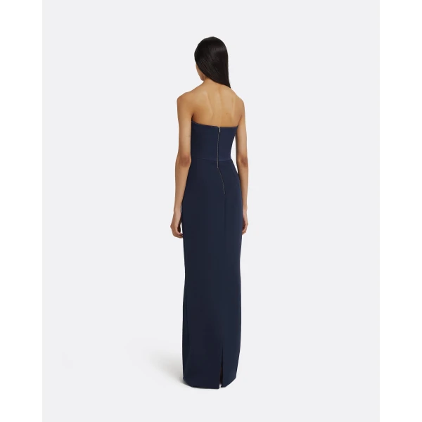 Safiyaa Drew Dress Long in Maritime Blue, view 3