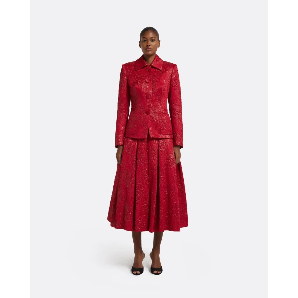 Safiyaa Flynn Jacket in Crimson, view 4