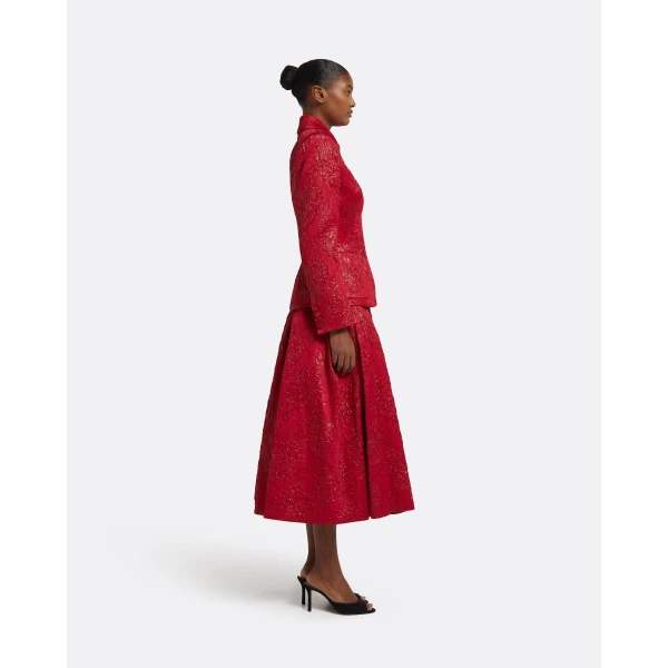 Safiyaa Flynn Jacket in Crimson, view 6