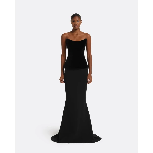 Safiyaa Gayeta Long Skirt in Black, view 2