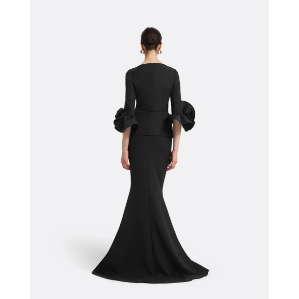 Safiyaa Gayeta Long Skirt in Black, view 5