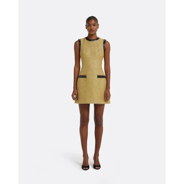 Safiyaa Hailey Short Dress in Yellow Gold, view 2