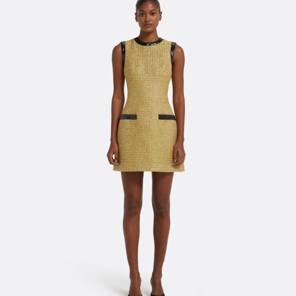 Hailey Short Dress in Yellow Gold - Image 2