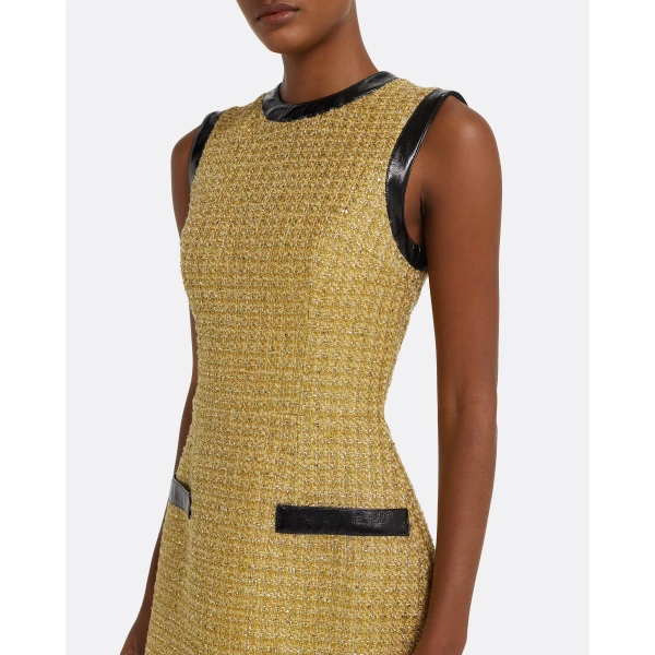 Safiyaa Hailey Short Dress in Yellow Gold, view 8